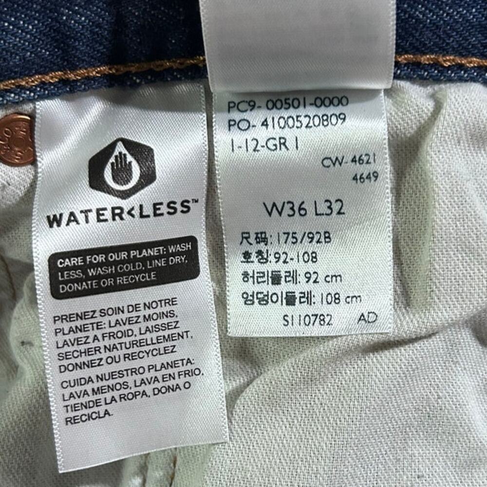 Levi’s 501 Men's Original Fit Dark Wash Jeans W36 L30 - Picture 7 of 9